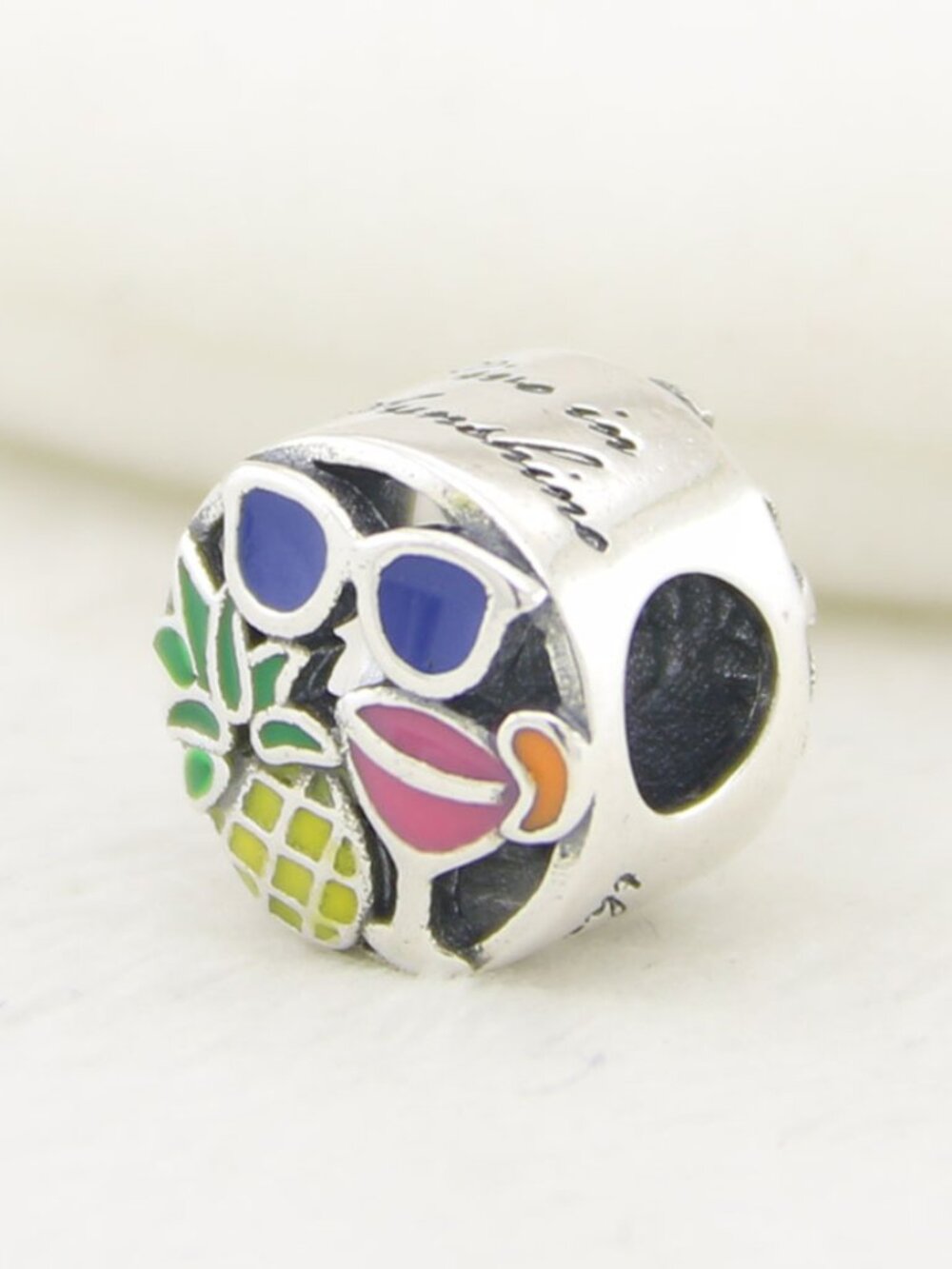 925 sterling silver Live in the Sunshine Pandora Charm for Bracelet Tropical
